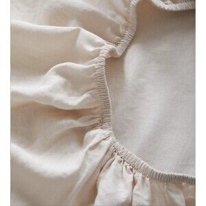 Quince 100% Linen Bottom Fitted Sheet Only! King Sand Breathable